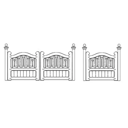 Photograph of a timber gate.