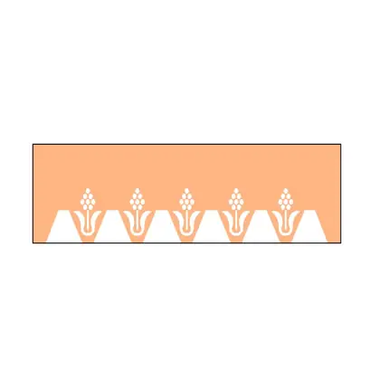 Photograph of a window pelmet. Trade code SB2WP.