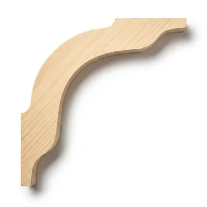 Photograph of a scrolled corner bracket. Trade code CB29.