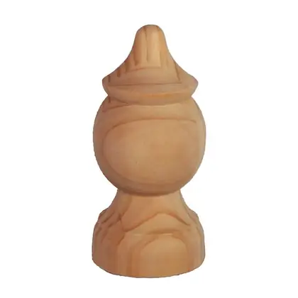 Photograph of a turned post knob or capital. Trade code C3200.