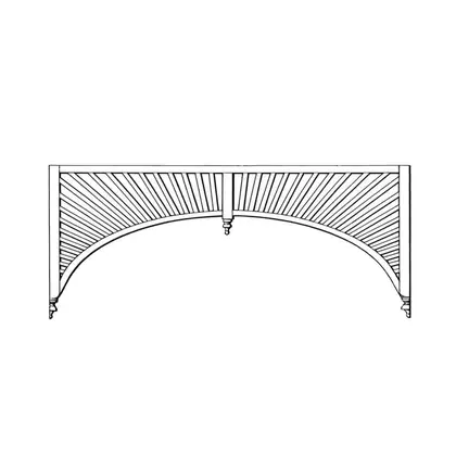 Photograph of an internal fretwork panel. Trade code FRI3.