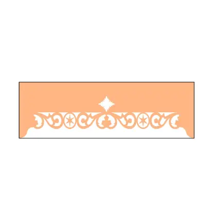 Photograph of a window pelmet. Trade code SB3WP.