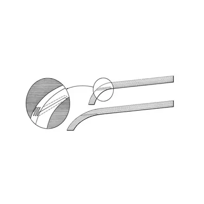 Photograph of a shaped verandah rafter end. Trade code BULLNOSE.
