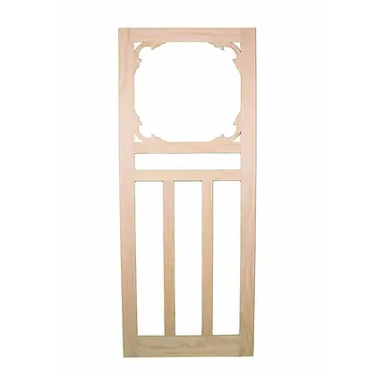 Photograph of a timber screen door. Trade code SD6.