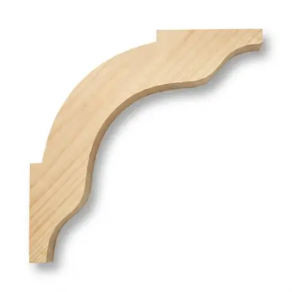 Photograph of a scrolled corner bracket. Trade code CB22.