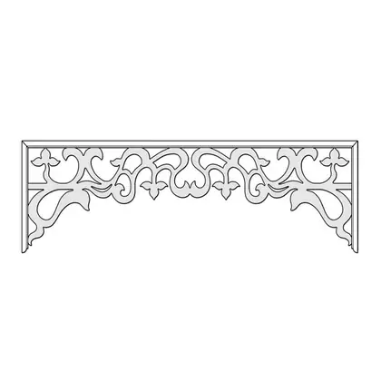 Photograph of an internal fretwork panel. Trade code HFR3.