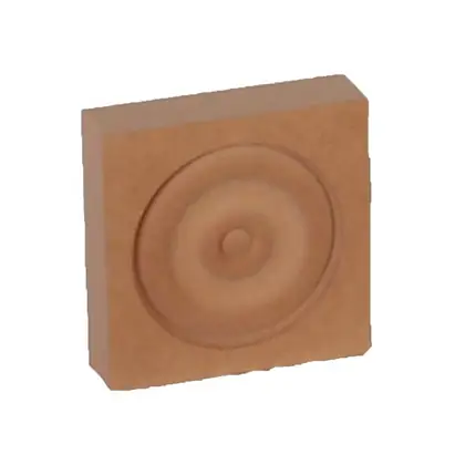 Photograph of a rosette or corner block. Trade code ROSKDHW70.