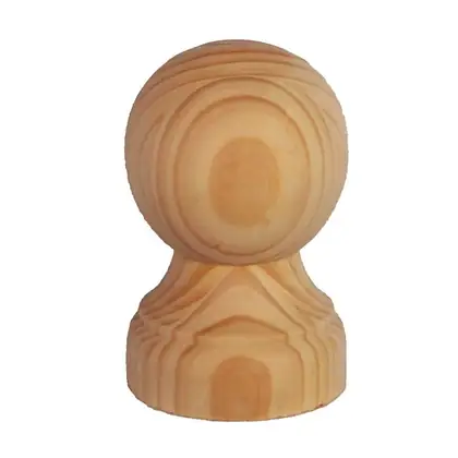 Photograph of a turned post knob or capital. Trade code C1200.