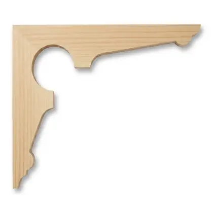 Photograph of a scrolled corner bracket. Trade code CB24.
