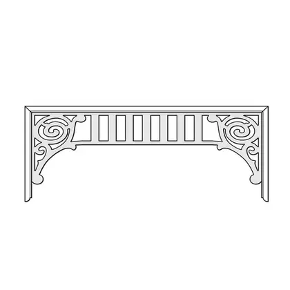 Photograph of an internal fretwork panel. Trade code HFR5.