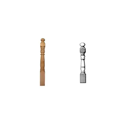 Photograph of a turned dropper or newel post. Trade code N4A.