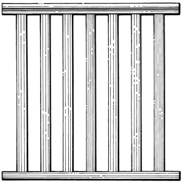Timber balustrade assembly BS1, scale profile drawing