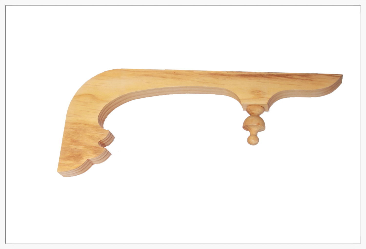 Timber corner bracket CB-1, photographed against white
