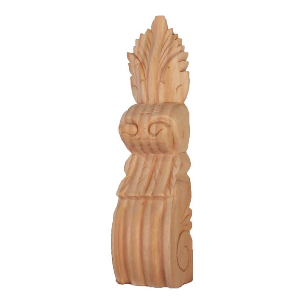 Timber corbel COR1 - carved acanthus corbel photographed against white