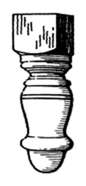 Timber corbel COR8, scale profile drawing