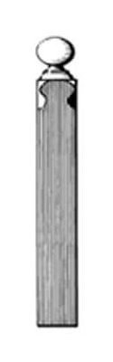 Turned timber dropper N5B, scale profile drawing