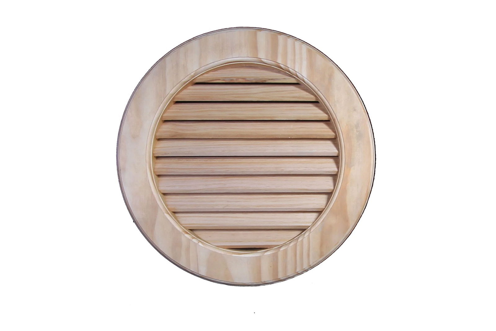 Timber gable infill - round louvred gable vent