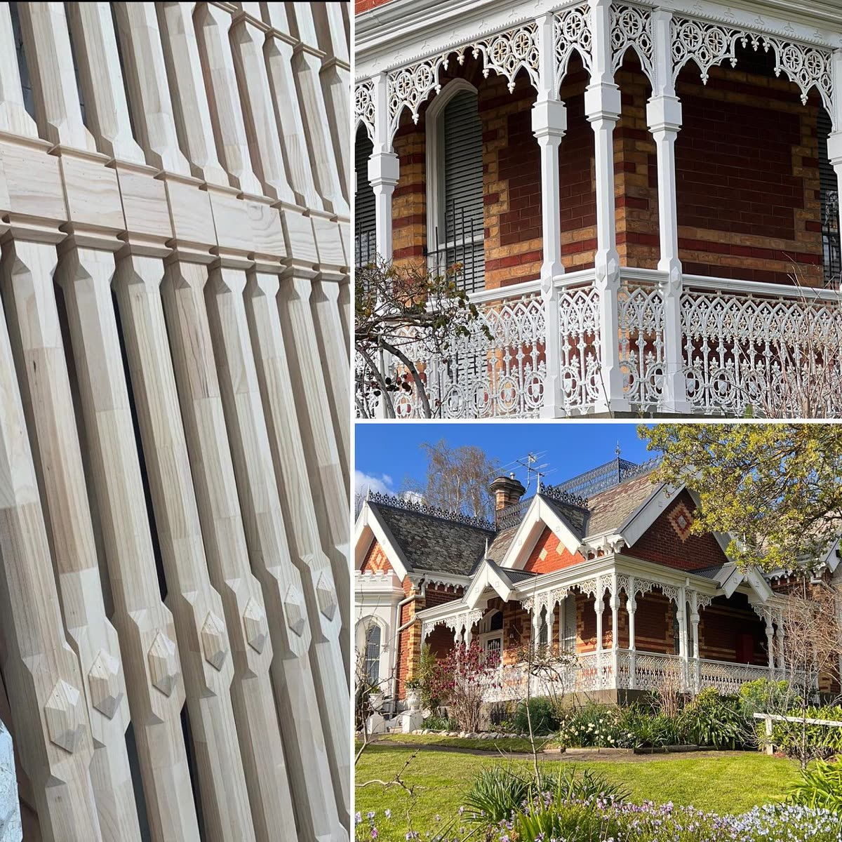 Heritage decorative timber, on a verandah
