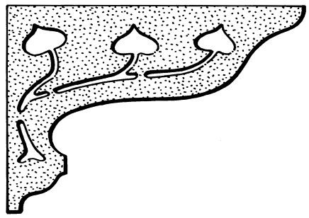 Timber corner bracket CB-28, scale profile drawing