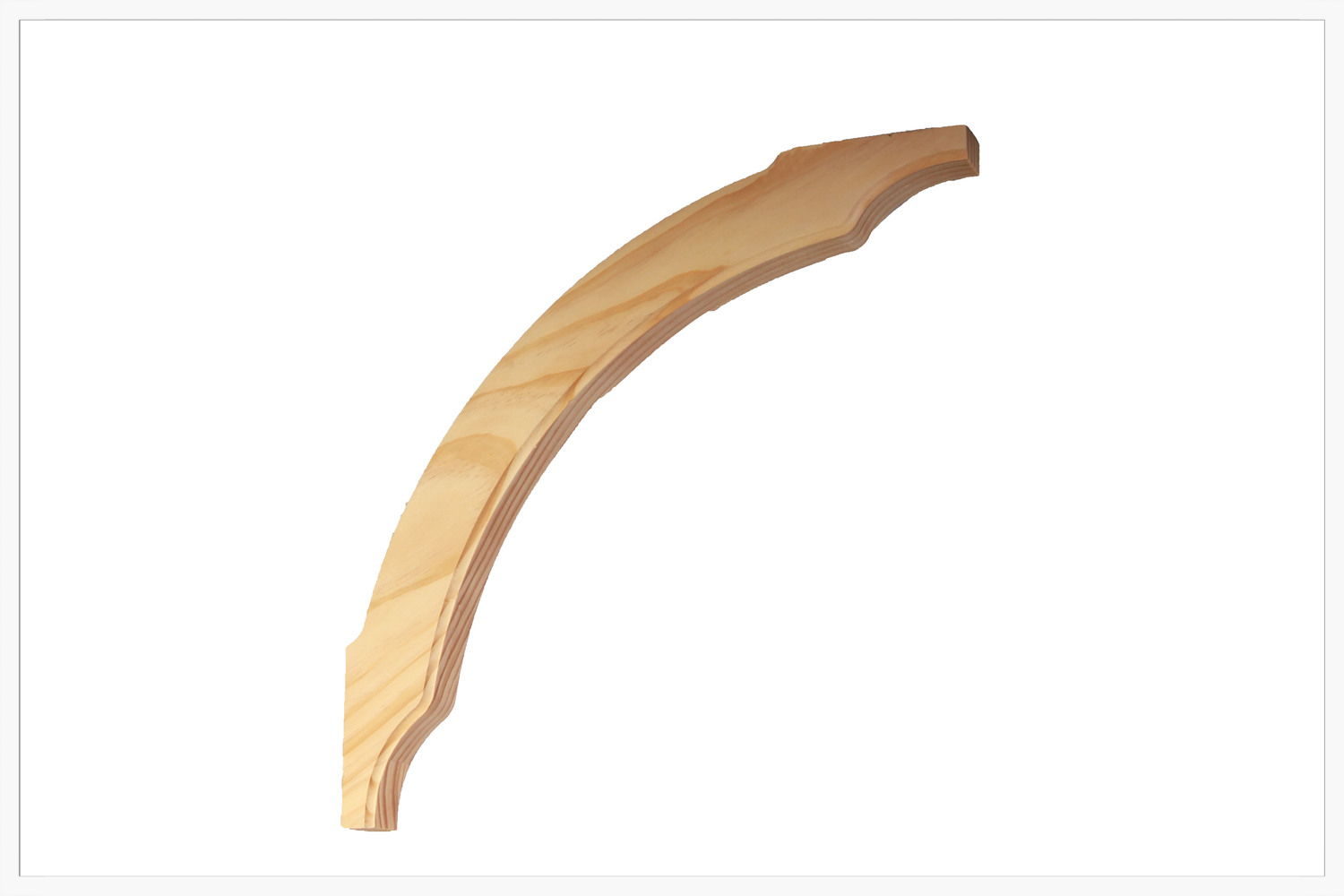 Timber corner bracket CB-29, photographed against white, 420 x 420 mm