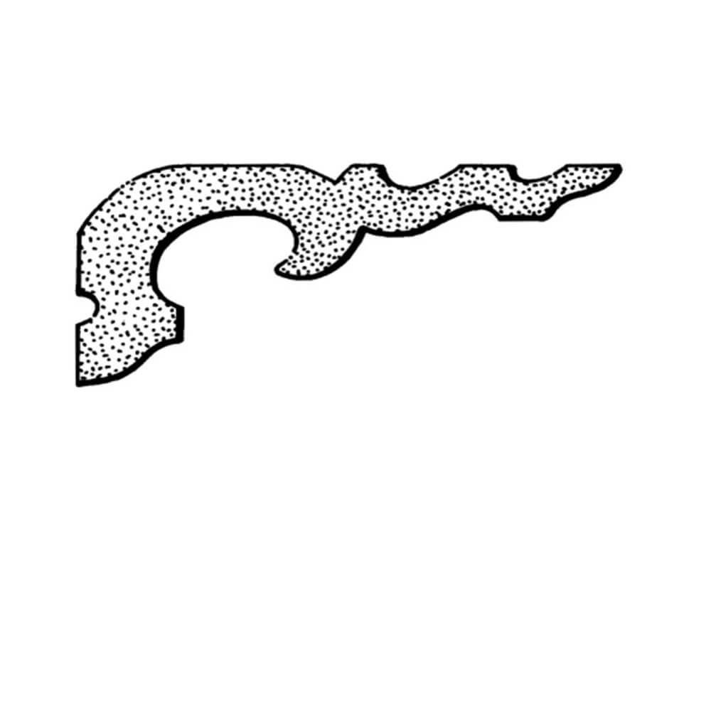 Timber corner bracket CB23, scale profile drawing